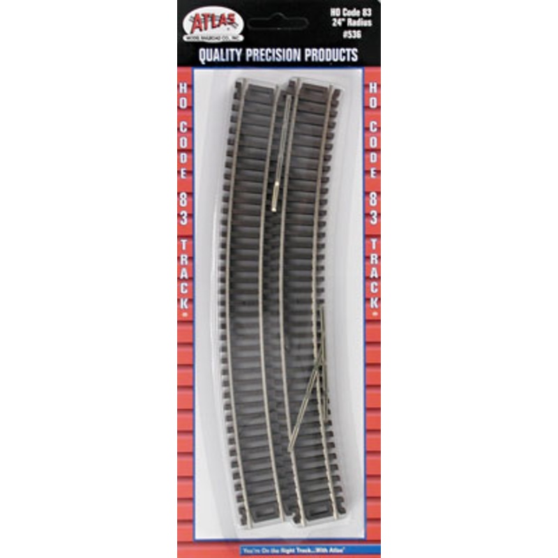 24″ Radius SnapTrack (6) Code 83 HO Scale