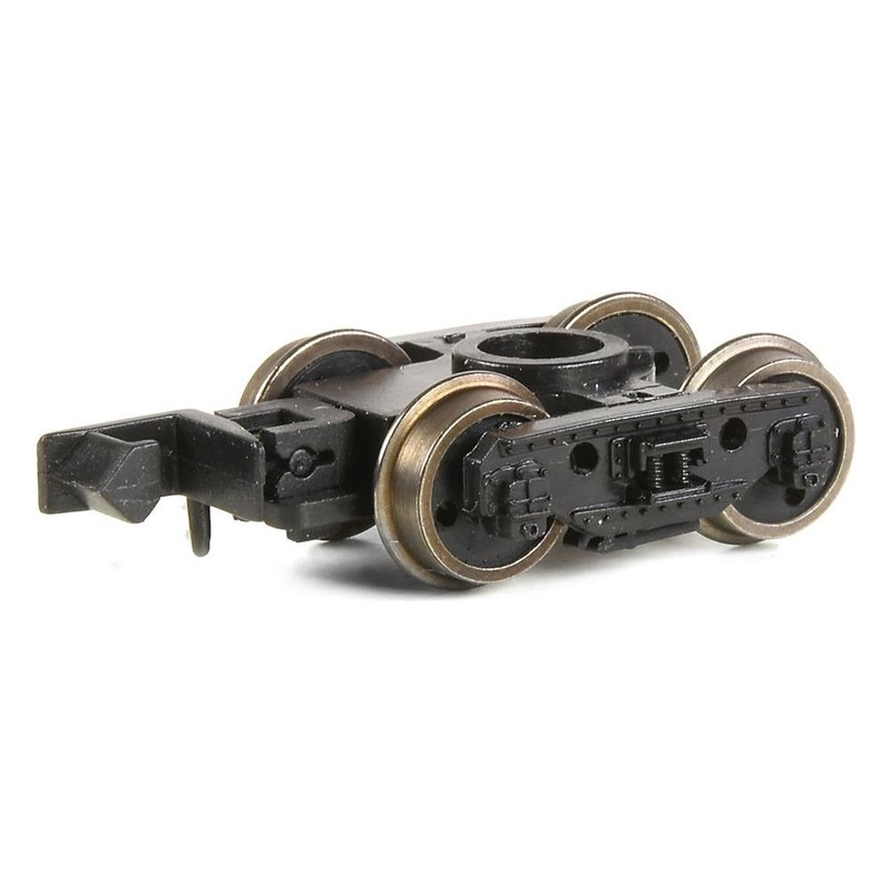 GRAHAM FARISH N Plate Back Wagon Bogies with 3-Hole Disc Wheels (x2)