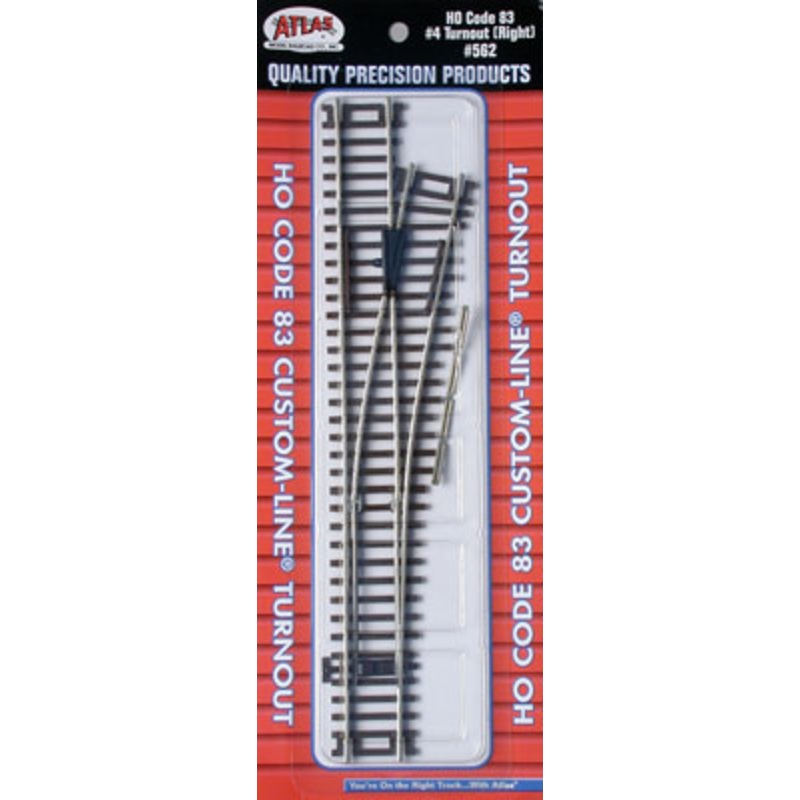 #4 Custom Right Turnout Code 83 HO Scale ATL562