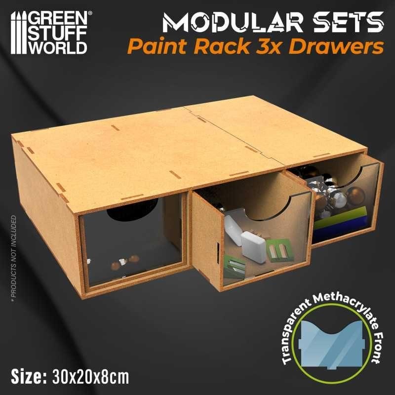 GREEN STUFF WORLD Modular Set 3x Drawers