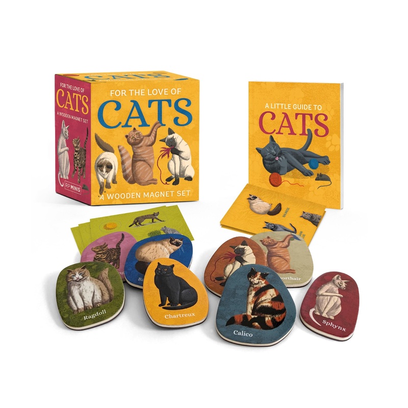Mini Kit: For the Love of Cats Wooden Magnet Set