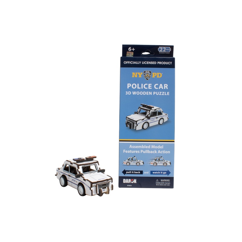 NYPD 3D WOOD POLICE CAR PUZZLE