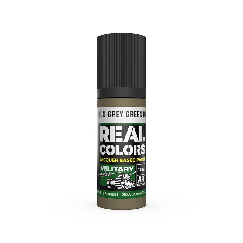AK Real Colors  Graugrn-Grey Green RAL 7008 Lacquer Paint 17mL