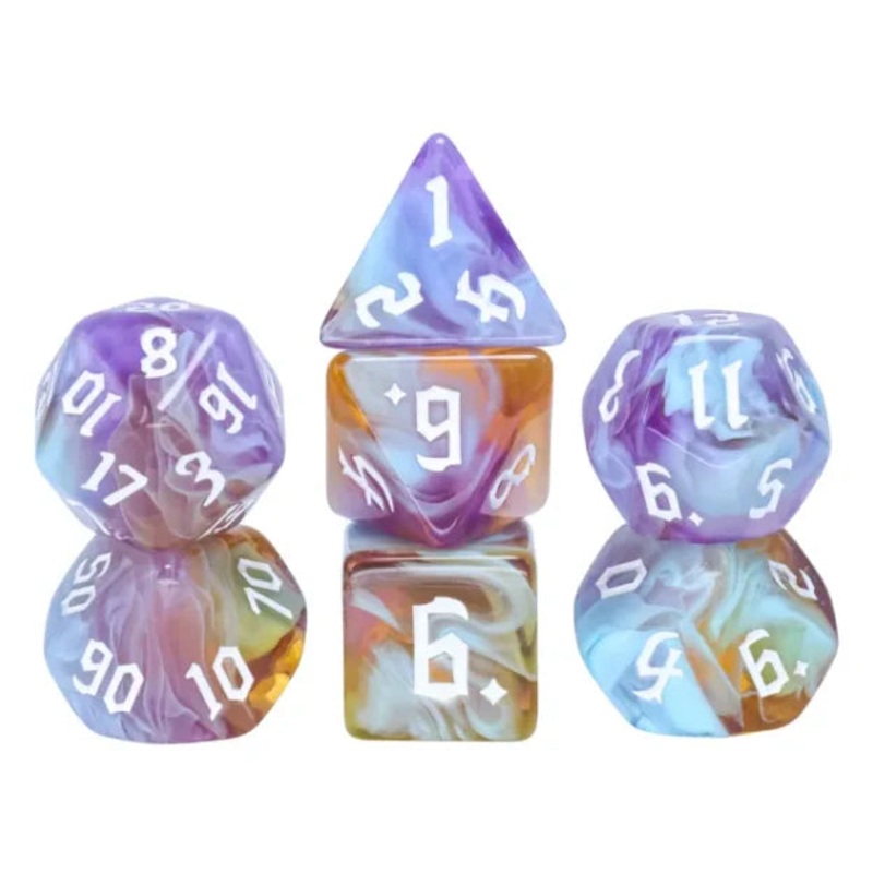 Amethyst Sunset Polyhedral Dice Set (7)