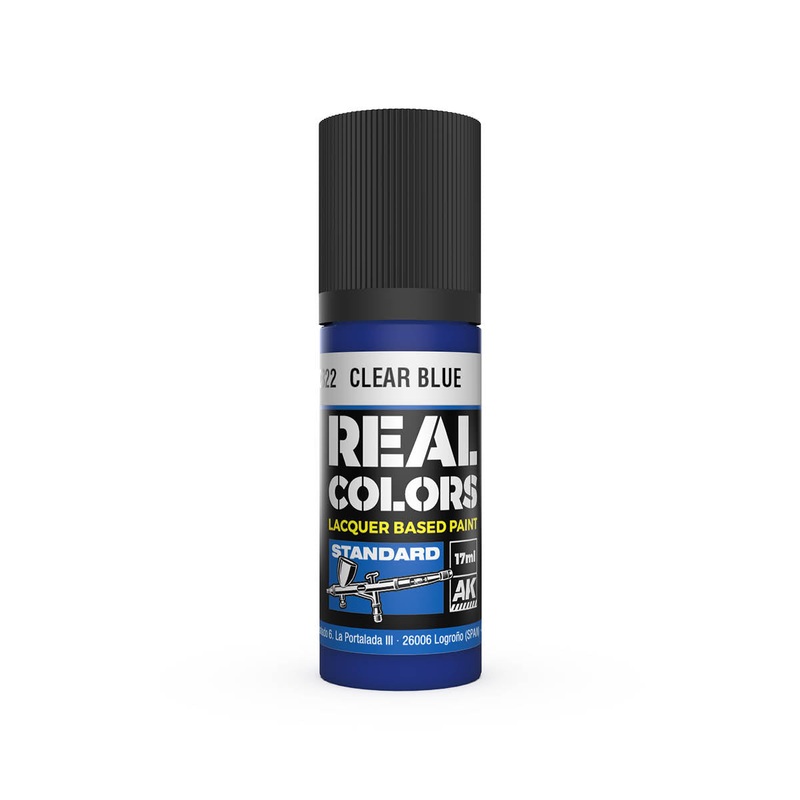 AK Real Colors Clear Blue Lacquer Paints 17mL