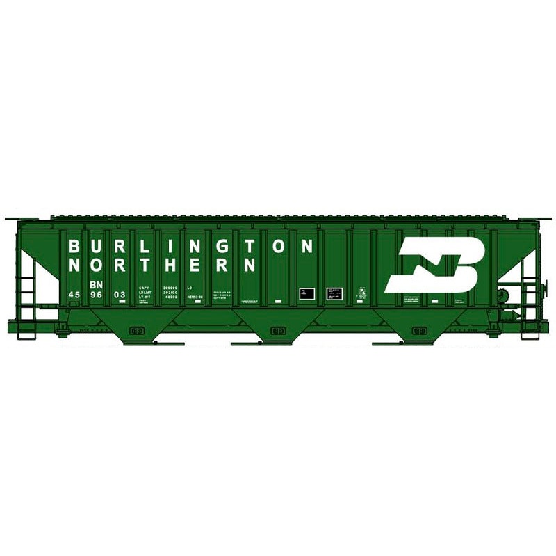 4750 3-Bay Covered Hopper Burlington Northern HO Scale