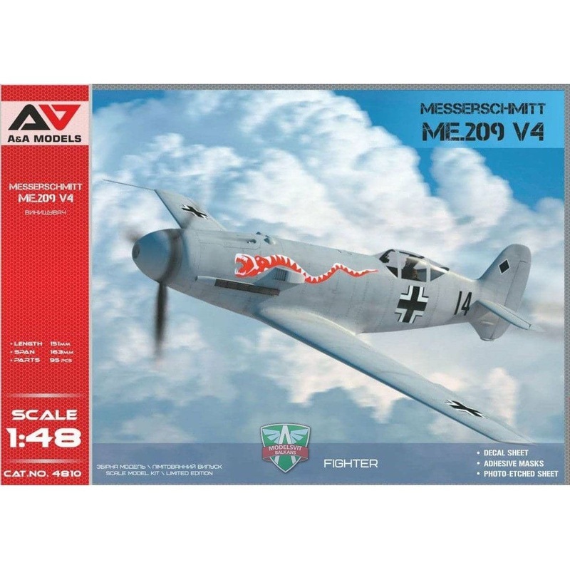 A&A Models 1/48 Me.209 V4 high-speed experimental prototype Plastic Model Kit [4810]