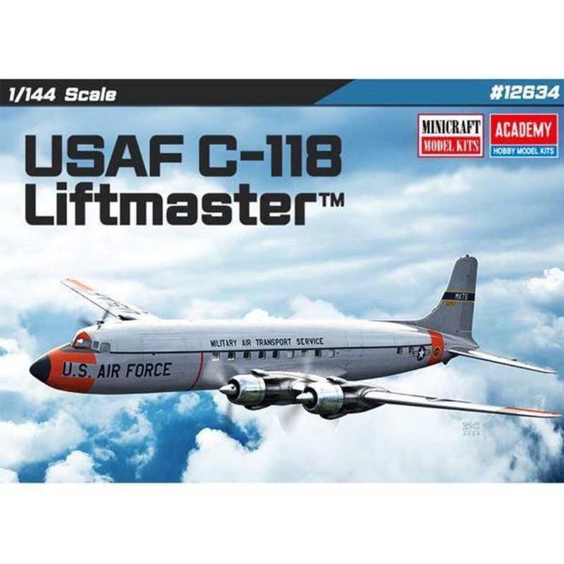 Academy 1/144 USAF C-118 Liftmaster Plastic Model Kit