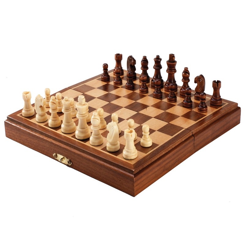 8″ Magnetic Travel Wood Chess Set