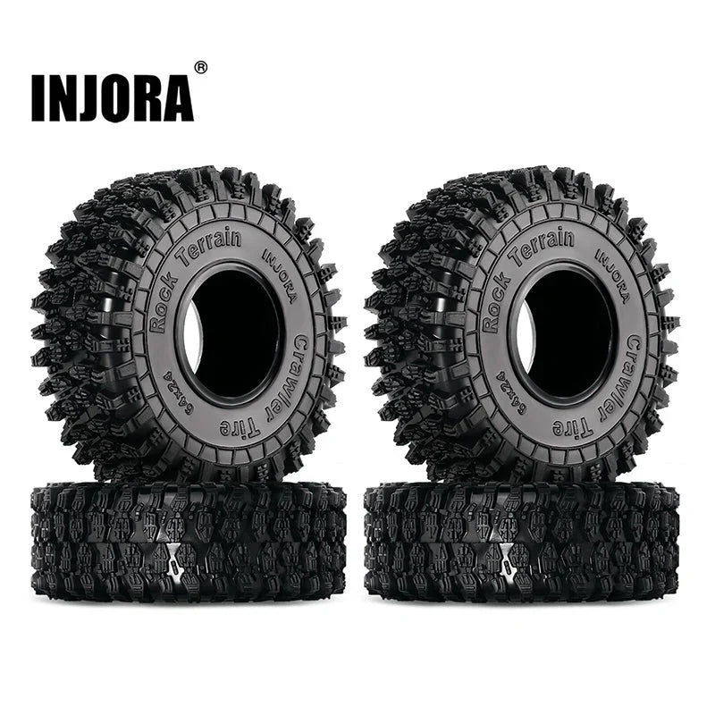 1.0″ S5 Super Soft Compound Tires 64x24mm for 1/24-1/18 Rock Crawler (4) (INJYQT1011)