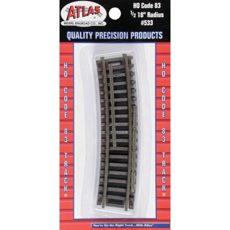 1/2 18″ Raduis SnapTrack (4) Code 83 HO Scale
