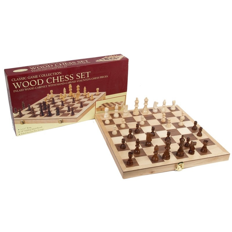 10.5″ Wood Chess Set