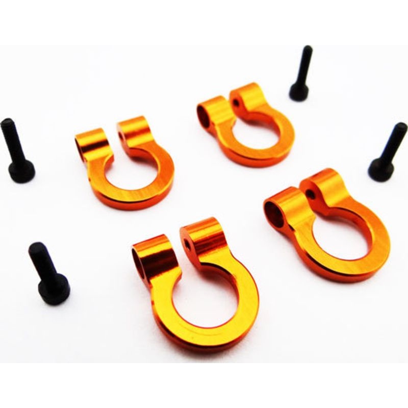 1/10 Scale Aluminum Orange Tow Shackle D-Rings (4) (HRAACC80803)